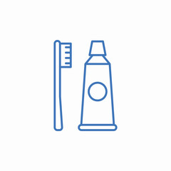 toothpaste brush icon sign vector