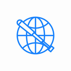 world exploration icon sign vector