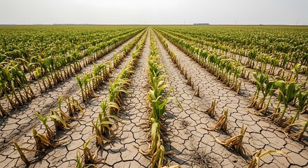 Dry Cornfield Landscape.