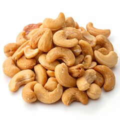 Fototapeta premium cashew nuts on white background