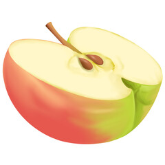 Illustration of a Sliced Apple 