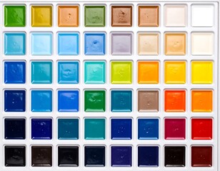 Colorful paint palette