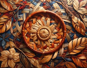 Intricate woven art piece
