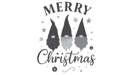 Whimsical Christmas Gnomes Holiday Greeting Design, Christmas gnomes, festive gnomes, holiday greeting, merry Christmas, gnome illustration, red hats, winter decor, Christmas design,