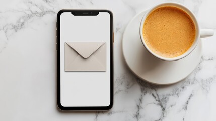 Morning Email and Coffee Break: A Relaxing Start to the Day