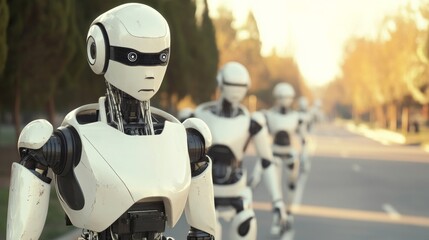White Robot March AI Servants, Future, Automation