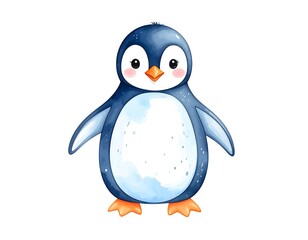 Obraz premium Cute penguin, watercolor style