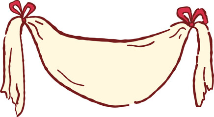 Hand Drawn Coquette Bow, Ribbon