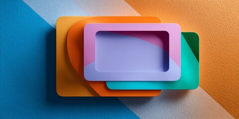 a blank gift card with a clean, cut-out window, revealing a vibrant color underneath