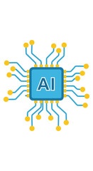 Artificial Intelligence Circuit Board Icon