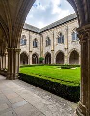 Cloister courtyard with arched passageways