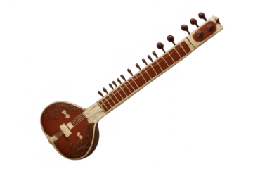 Sitar traditional indian string musical instrument