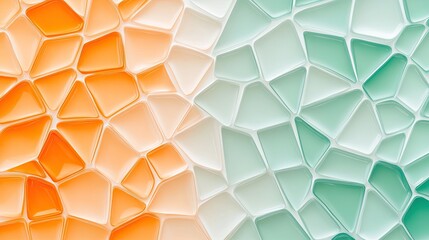 Abstract Orange and Green Geometric Pattern Design