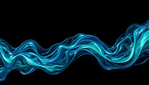 D&eacute;grad&eacute; en verre. Sur un fond noir, des teintes de bleu et de vert se m&ecirc;lent l'une &agrave; l'autre, cr&eacute;ant des vagues verticales douces. Cette texture de mouvement satur&eacute; &eacute;voque la r&eacute;fraction du verre fluid