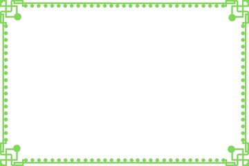 Simple Frame, Unique Border Frame, Photo Frame with White Background, Green Frame, Unique Style Frame
