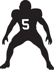 linebacker silhouette vector