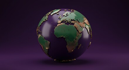 futuristic world map with neon design