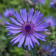 Centaurea cyanus, commonly known as cornflower in japan