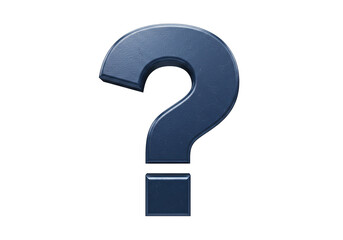 Blue question mark isolated PNG, punctuation symbol for asking and problem solving
