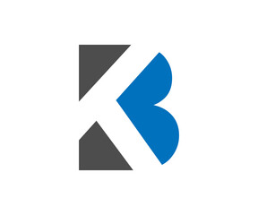 Abstract logo with a letter k and a letter b shape