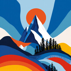 Mountain - A prominent peak in the distance -# Create