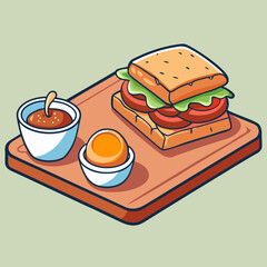 sandwich with ham and cheese