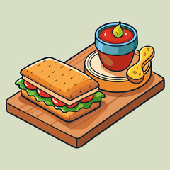 illustration of a sandwich