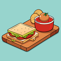 illustration of a cake on a plate