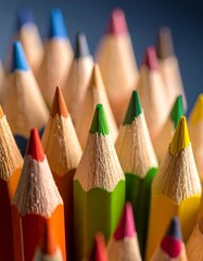 Close-up colorful pencils