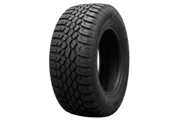 Off-road tire isolated on transparent background, all-terrain mud tire for trucks and SUVs