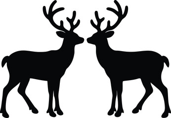 deer silhouette vector illustration
