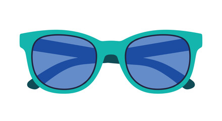 Stylish blue lens sunglasses with teal frames for everyday outdoor wear.