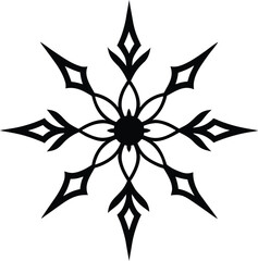 black and white abstract flower