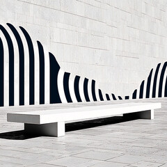 Bench - A long seat in an open area