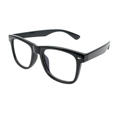 black eye glasses isolated on white background png file 