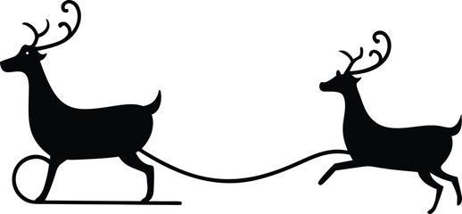 deer silhouette vector illustration