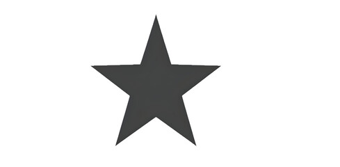 Simple Black Star Vector – Minimalist Geometric Shape Illustration Isolated on Transparent Background PNG