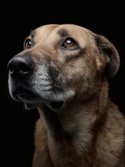 Studio portrait of a Rhodesian Ridgeback dog