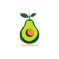 cute Smiling Avocado Illustration vector art.
