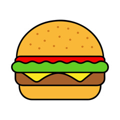 burger and fries vector illustration 