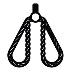 climbing rope  gym  vector icon on white backgroun