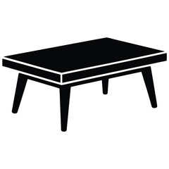 coffee table vector icon on white background