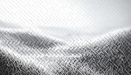 Weaved grayscale pattern abstracting nature, with horizon and grasslike texture