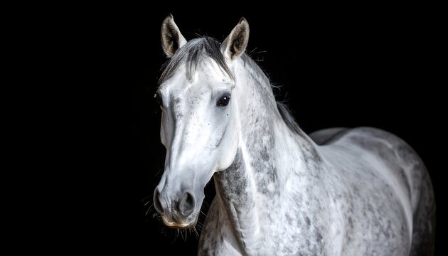Close-up portrait of a gray horse (2)