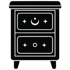 nightstand vector icon on white background