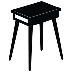 side table icon on white background