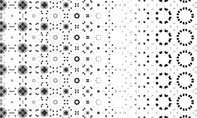 Black and white abstract background with water drops and bubbles is a seamless vector pattern for winter holiday design and decoration