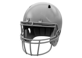 Fototapeta premium A realistic american football helmet with a protective face mask isolated on transparent background
