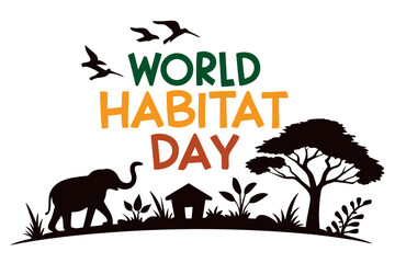 WORLD HABITAT DAY vector illustration