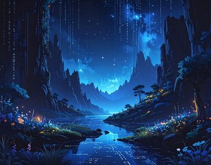 Nightly digital valley